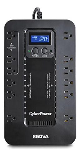 Cyberpower Ec850lcd Ecologic Ups System 850va510w 12 Salidas