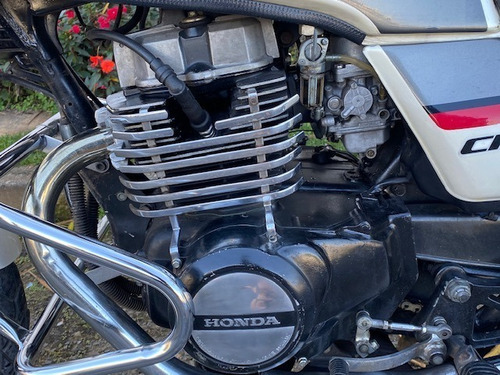 Honda Cb 450 Tr 1986/87 Placa Prata