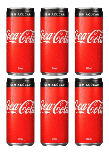 Refrigerante Lata Coca Cola 310ml Varios Sabores Fardo Com 6