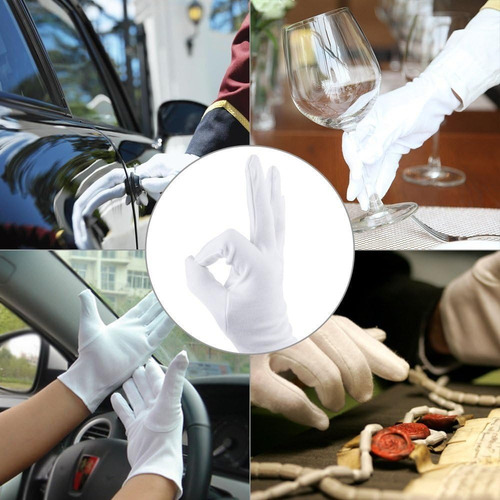 ** 10pz Guantes Blanco De Algodón For Monedas, Joyería,