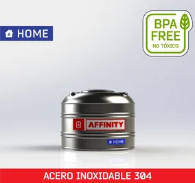 Tanque de agua Affinity Home vertical acero inoxidable 500L plateado de 79 cm x 97 cm