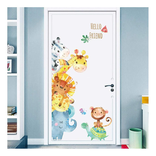 Animales De Dibujos Animados Pegatinas De Pared De Bricolaje