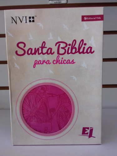 Imagen 2 de 9 de Santa Biblia Para Chicas Nvi Piel Italiana Dos Tonos Rosado