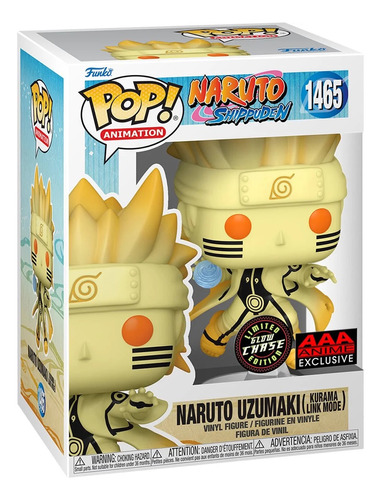 Funko Pop Naruto Uzumaki (kurama Link Mode) #1465 Chase Aaa