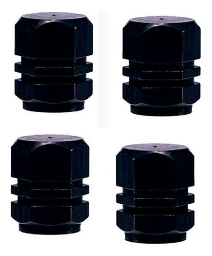 Tapita De Aire Metalizada 4pcs Negro (tv001)