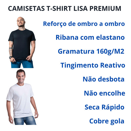 Kit 20 Camisetas Masculina Atacado Básica T-shirt Confortáve