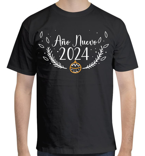 Playera Diseño Año Nuevo 2024 - Esfera - Diciembre - Navidad