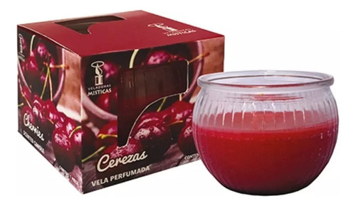 Veladora Cereza Perfumada Roma Roja Por Pieza Color Bordó 0335