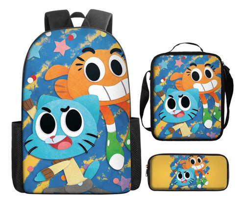 Mochilas Escolares El Increíble Mundo De Gumball, Loncheras