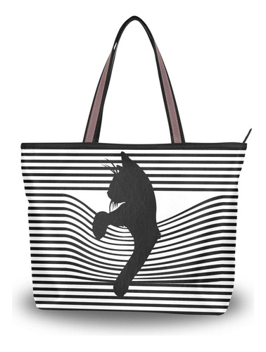 Bolso De Mano Para Mujer Con Diseño De Gato, Bolso De Hombro