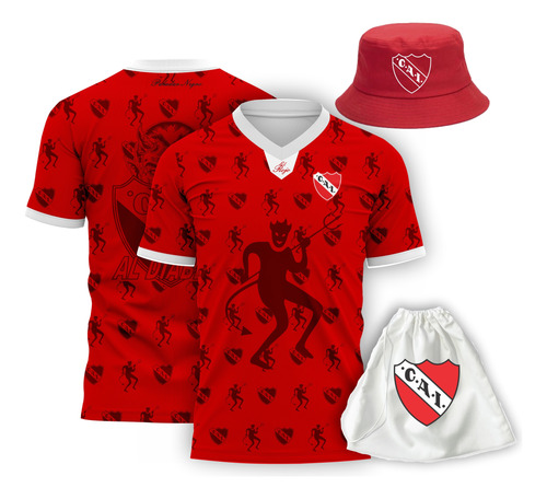 Combo Camiseta De Independiente + Piluso + Bolso + Envio