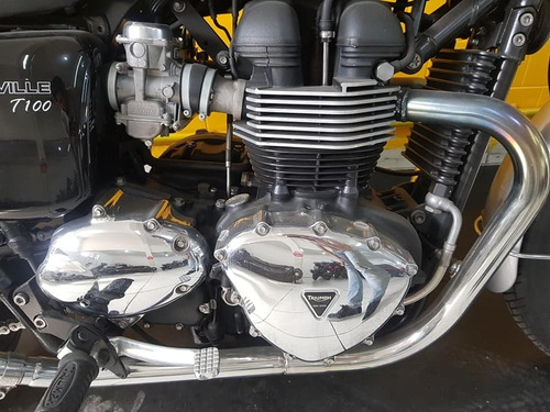 Triumph Bonneville T100 Azul - 2015 - Km 20.000 947234344