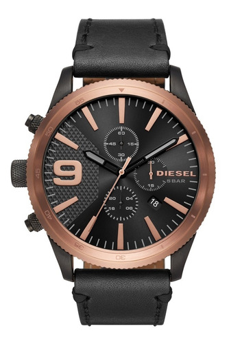 Reloj Diesel Dz4445 100% Original Color de la correa Negro Color del bisel Cafe Color del fondo Negro