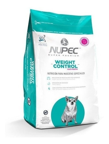 Nupec 2kg Control Peso Raza Chica Alimento Perro Croqueta