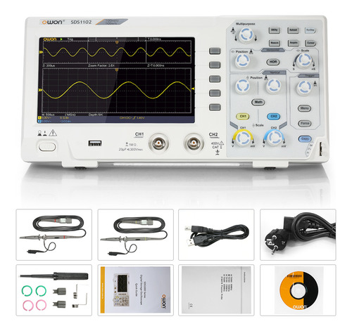 Osciloscopio Digital Sds1102 Owon Owon Oscilómetro De 2 Cana