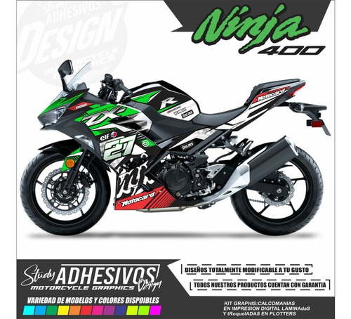 Calcomanias Kawasaki Ninja400 Personalizadas Kit De Stickers