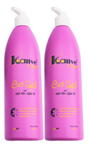 Kalive Curl Gel De 16 Onzas, Para Cabello Rizado. Este Produ