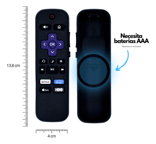 Control Remoto Para Roku Hisense Atvio Sharp Tcl Smart Tv
