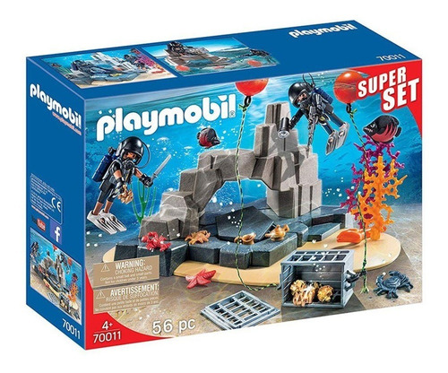 Playmobil Superset Mergulho Do Tesouro 56 Peças Sunny 1599