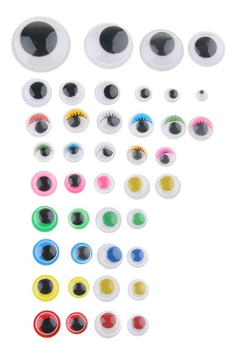1100pcs Ojos De Seguridad Autoadhesivo Movible Plástico