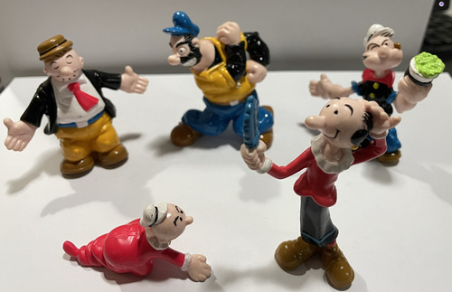 5 Figuras De La Caricatura Popeye De Sonrics De 1994. (Usado)