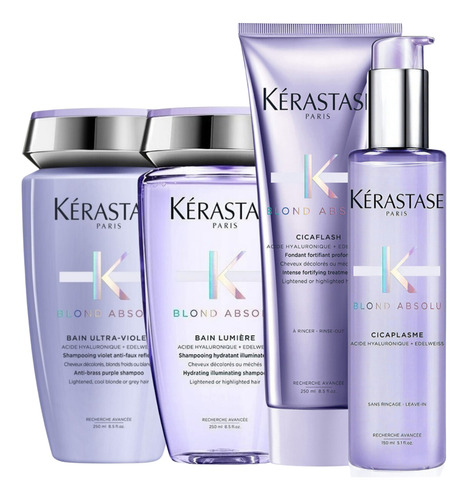 Kit Tratamiento Para Cabello Kerastase Blond Absolu 4 Pzas