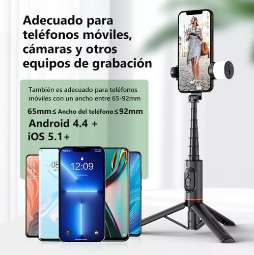 Axnen Selfies Stick Con Trípode Bluetooth Control Remoto Led