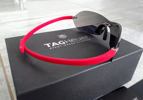 Lentes Tag Heuer Squadra Curve Inmaculados Espejo Gris Oscuro Titanio Rojo (Usado)