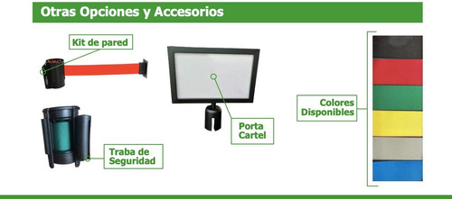 Cartel Universal Tamaño A4 Poste Metálico Organizador Fila 