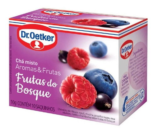 Chá De Groselha Negra, Mirtilo & Framboesa Dr. Oetker 10x10g