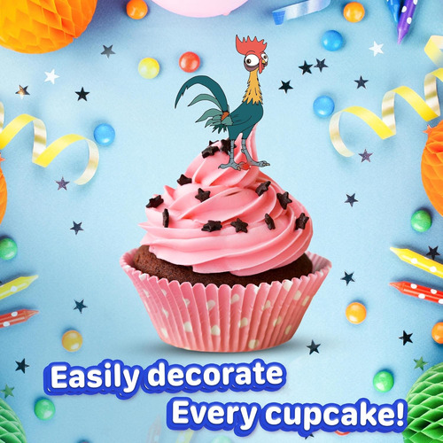 24 Toppers Cupcakes Aventura Isla Para Fiestas