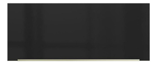 Alacena Gabinete Superior Cocina Madesa 1 Puerta Lux 80cm Color Blanco/Negro 07