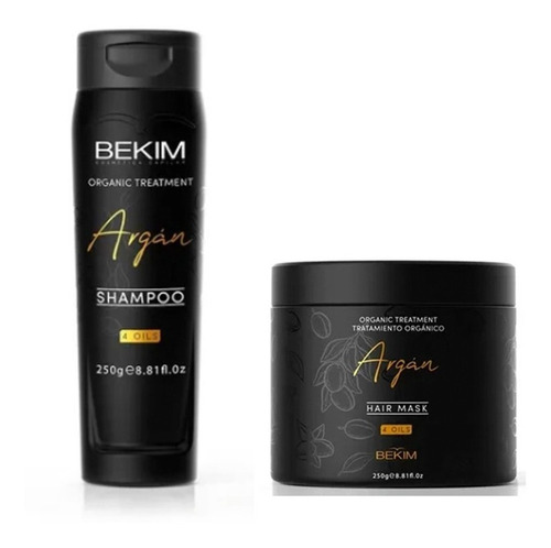 Shampoo + Mascara Bekim  Argán 4 Oils X 250