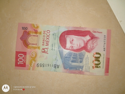 Billete De 100 Pesos México Serie Ab