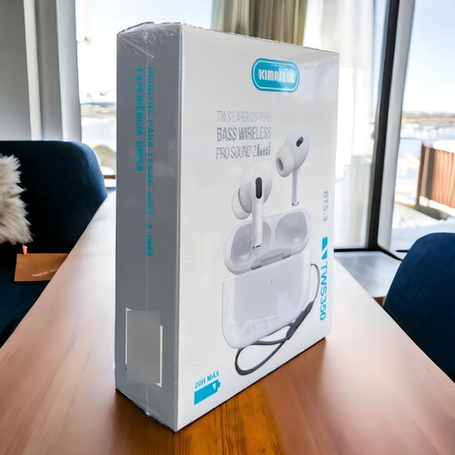Fone De Ouvido Bluetooth 5.3 Kimaster Tws 350 Case Magnética Branco