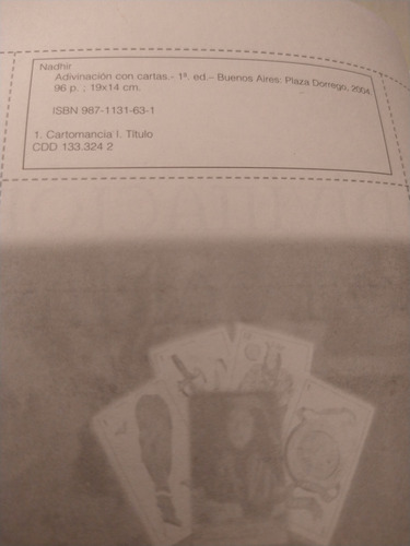 Libro Adivinación Con Cartas Por Nadhir - 96 Pag (Usado)