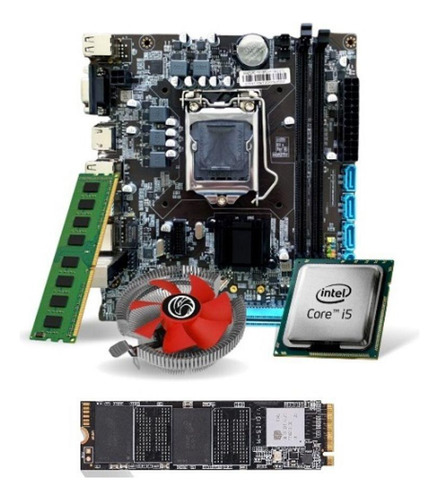 Kit I5 6500 Intel /pl Mãe/ Mem 8gb Ddr4 / Ssd 240 Nvme Cor Azul