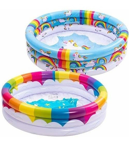 Alberca Inflable Para Niños Con Adornos De Unicornio Deluxe