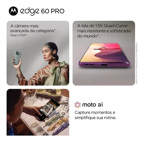 Smartphone Motorola Edge 60 Pro 5g - 256gb 24gb (12gb Ram+12gb Ram