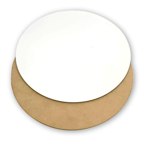  Base Tortas 30cm Madera Mdf Doble Cara Fibrofacil Y Blanca