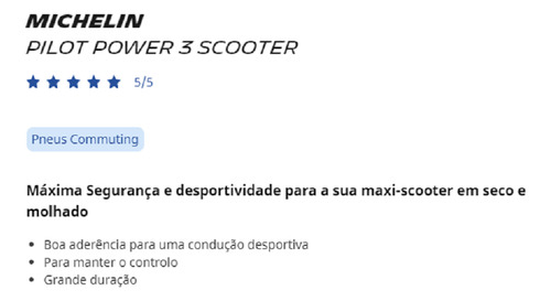 Pneu Dianteiro Yamaha T-max 530 120/70-15 Pilot Power 3 Sc