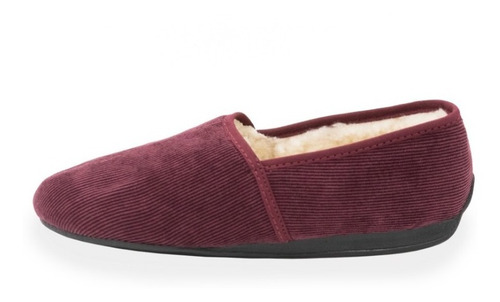 Imagen 4 de 4 de Pantuflas Pana Negra. Zapatos Para Hogar Cómodos Para Hombre