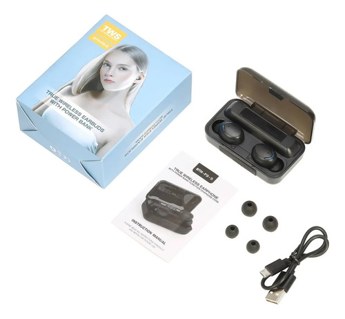 Combo Smartwatch Band Reloj Inteligente Sw22 + Auricular F95 Negro Negro