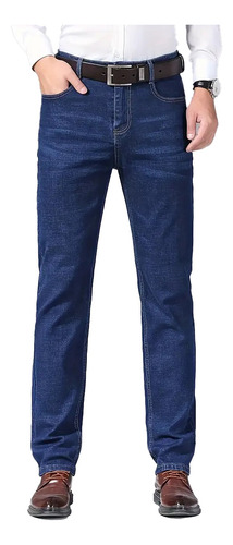 Pantalones Vaqueros Clásicos Para Hombre De Pierna Recta
