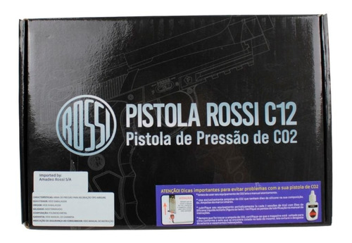 Pistola Pistolada Pressão Co2 Win Gun C12 4.5mm + Acessórios