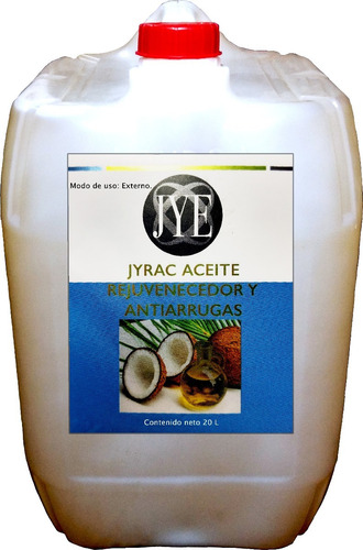 Aceite Natural Jye De Coco Puro 20 Litros A Granel C1