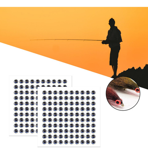 200x Simulación 3d Ojos De Señuelo Ojos De Pesca Pesca 4mm