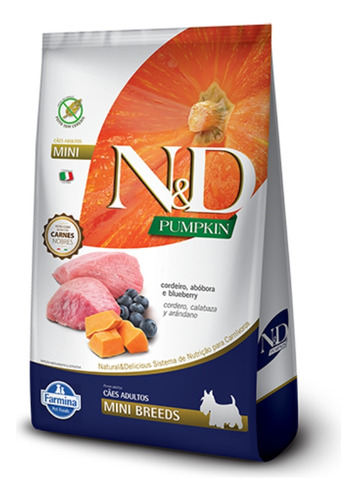 Ração N&d Pumpkin Cordeiro Para Cães Adultos Mini 800g