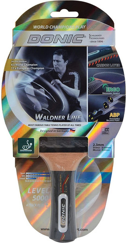 Paleta Ping Pong Donic Waldner 5000 Tenis Mesa Profesional Madera Carbono Competicion