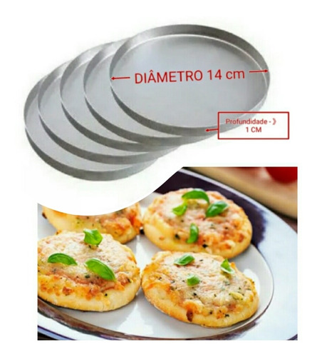 30 Formas Mini Pizza Brotinho 14 Cm Alumínio Quiche Esfirra